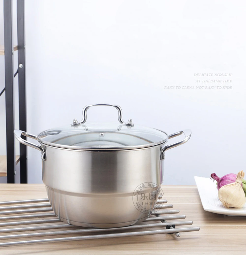 24 см два котла Пароварка горшок Многофункциональный антипригарный сковорода