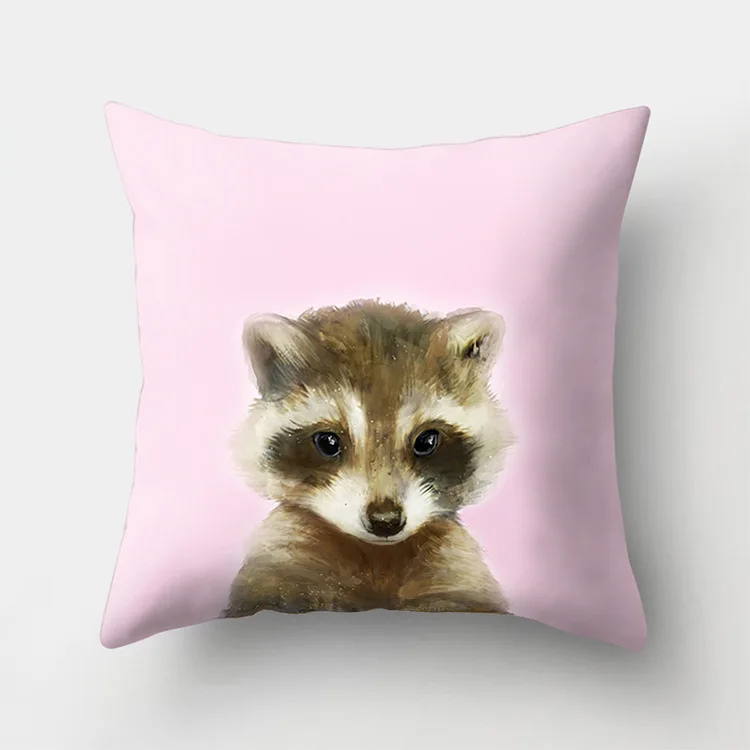 18-дюймовый розовый милый чехол для подушки с животными наволочка домашнего