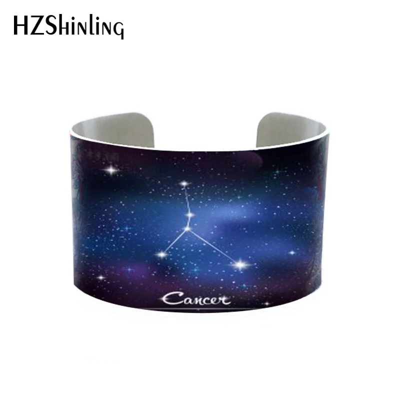 12 Gemini Зодиак Созвездие браслет LeoHandmade из алюминия расширяемый ювелирные изделия