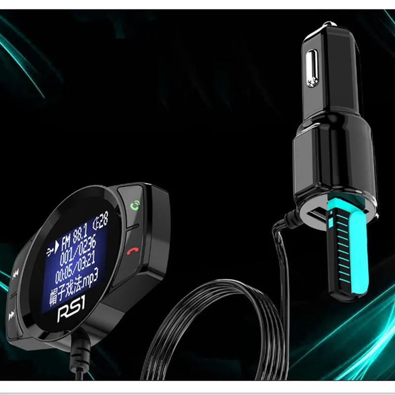 Многофункциональное зарядное устройство для автомобиля RS1 беспроводной Bluetooth FM