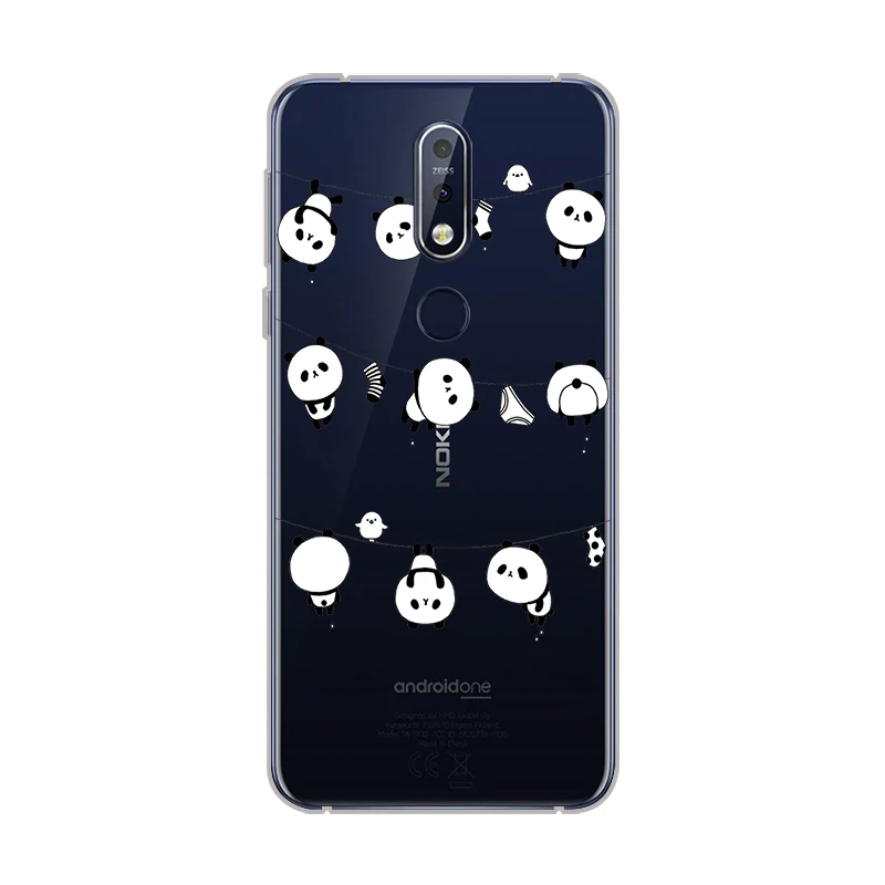 Ciciber чехол для Nokia 8 1 7 6 5 3 2 Plus 9 PureView чехлы телефонов X7 X6 X5 X3 Мягкий TPU Pandas |