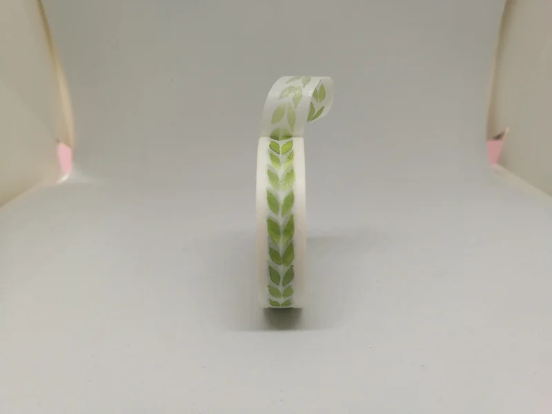 2 шт. декоративная клейкая лента с зелеными лепестками 1 см|washi tape adhesive|adhesive diylabel