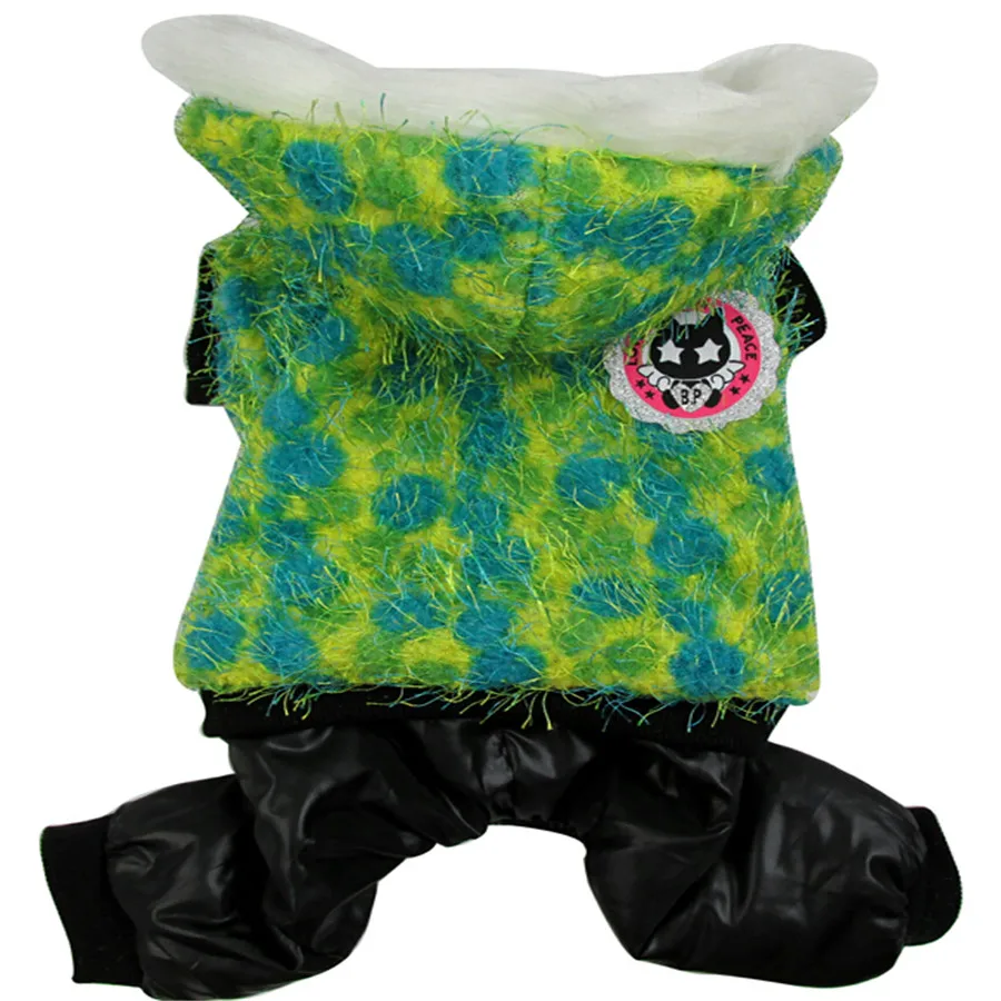 Модное пальто для собак зимнее платье домашних животных комбинезон девочек и