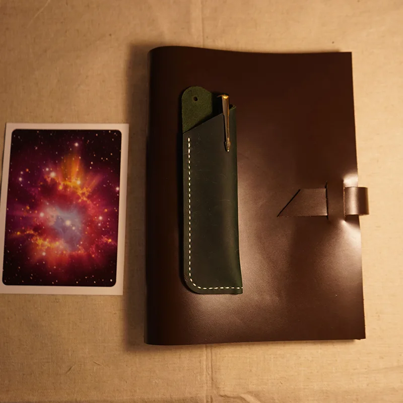 Блокнот ручной работы из натуральной кожи записная книжка коричневого цвета с