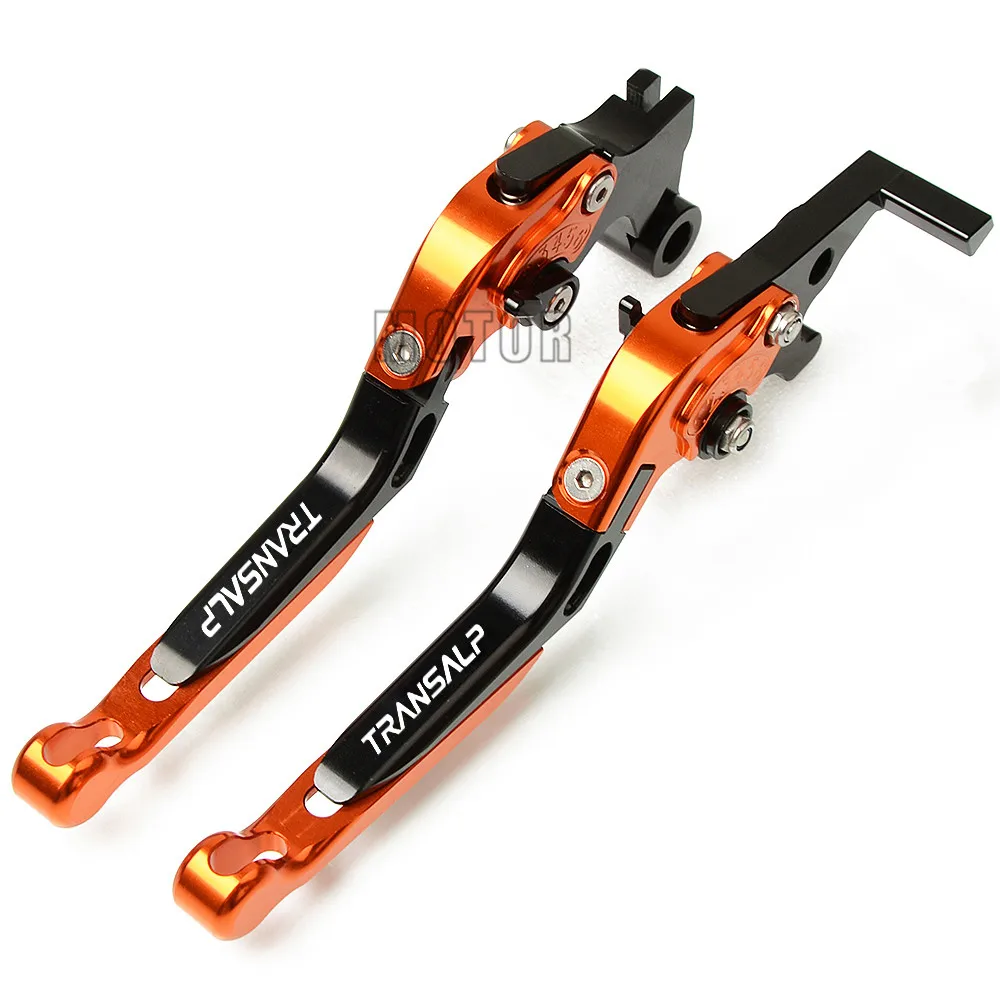 Orange Для Honda TRANSALP 600 VH/VJ/VK/VL/VM/VN/VP/VR/VS/VT/VV/VW/VX 1987-1999 CNC мотоцикл регулируемые складные тормозные рычаги сцепления - Цвет: Orange