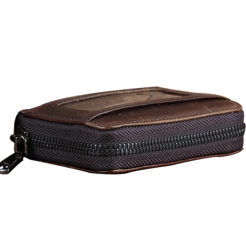 Мужской кошелек из натуральной воловьей кожи клатч для денег винтажный