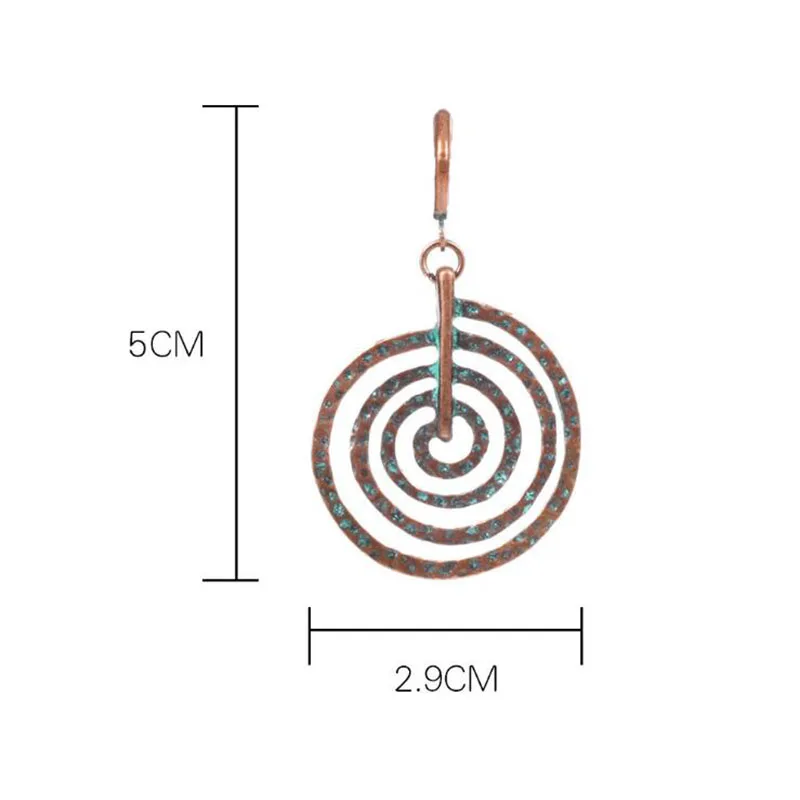 Розовые Винтажные серьги подвески Banny с геометрическим рисунком для женщин