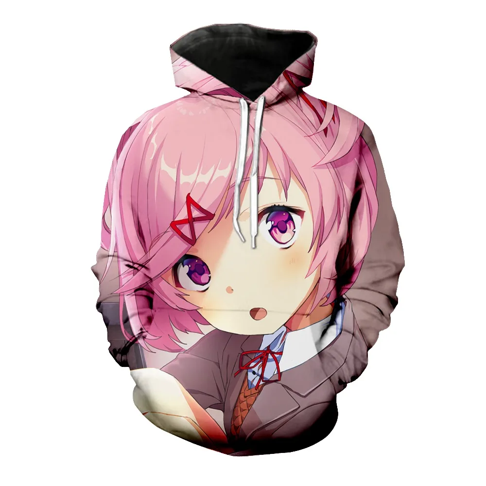 LIASOSO, Забавный 3D принт, для женщин, новинка, для мужчин,, аниме, doki, милый, длинный рукав, homme, Harajuku, толстовки, худи, модная, D879