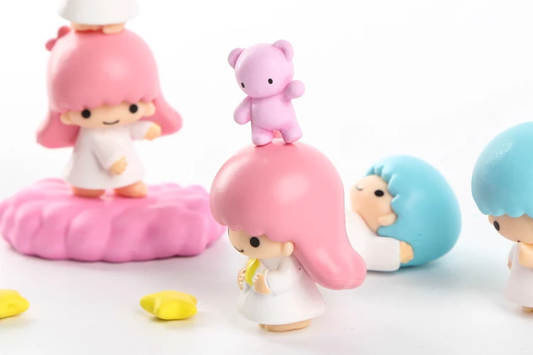 Little Twin Stars NoseChara маленькие фигурки Ensky11 штук Kiki Lala мини фигурка игрушка|figure toy|little