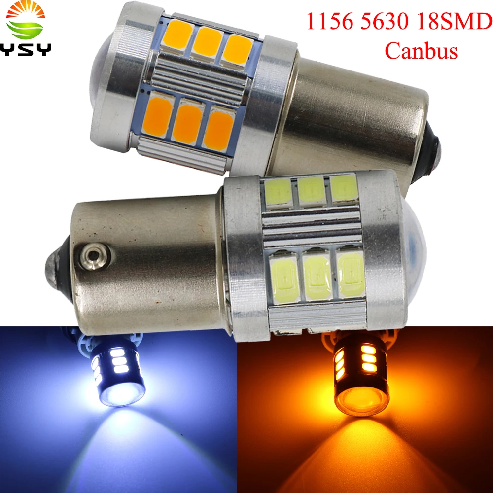 Светильник лампа YSY 100X BA15S BAU15S P21W PY21W 1156 5630 18SMD Canbus без ошибок фонарь заднего хода