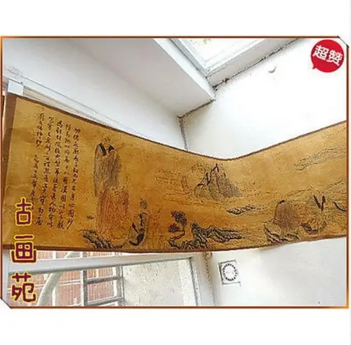 Китайская древняя картина шелковая бумага 18 свиток Будды Живопись|buddha painting|chinese