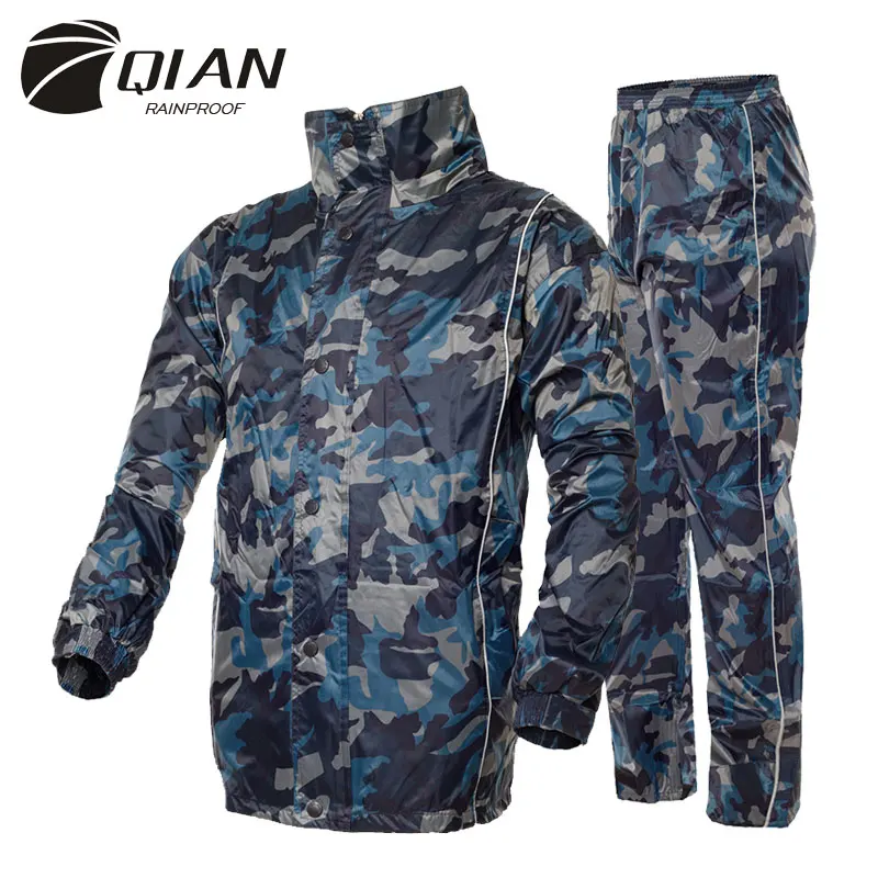 

NEW QIAN RAINPROOF Professional Adult Outdoor Raincoat Thicker Heavy Water Gear Fashionable Sportswear Waterproof Rainsuit