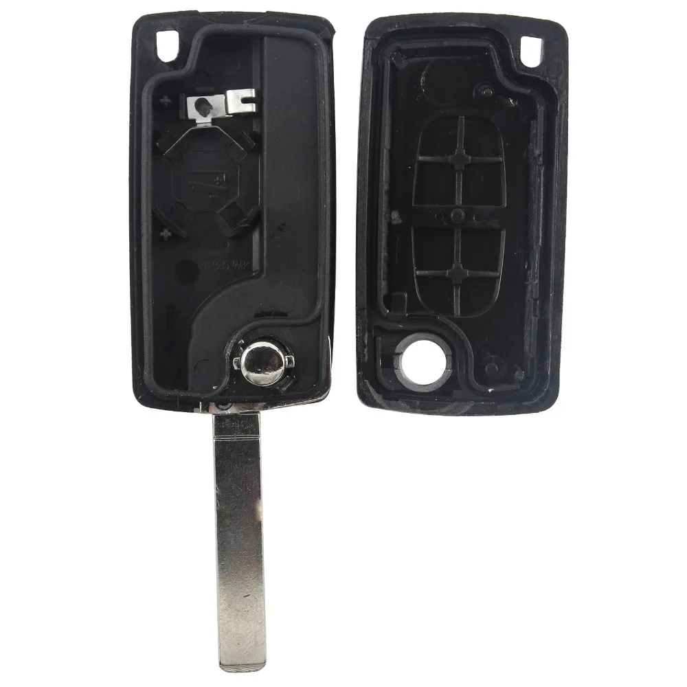Удаленное Ключи брелок для ключей с кожаной крышкой чехол peugeot 307 308 407 408 807 партнер