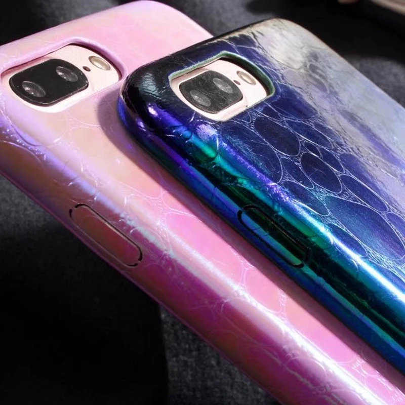 Роскошные шику Лазерная камень мягкий чехол для iPhone 7 Plus 6 S силикон Красочный Мода