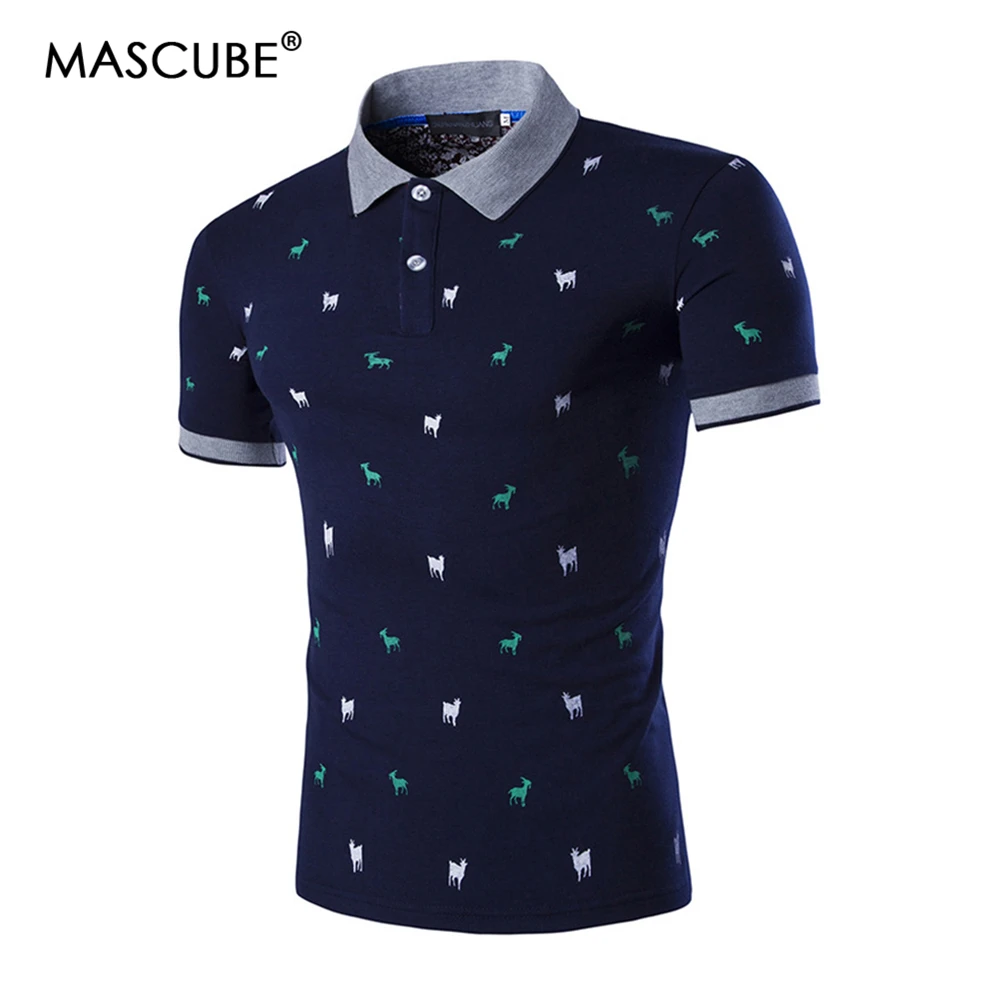 MASCUBE 2019 модная летняя рубашка поло мужская с коротким рукавом мультфильм