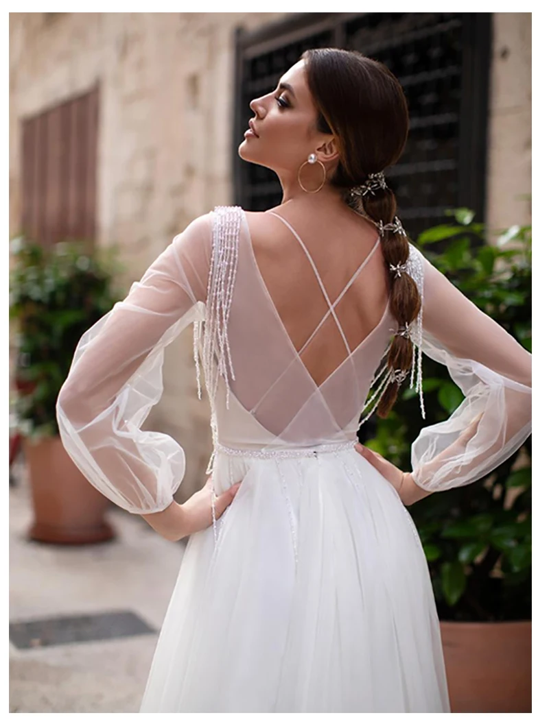 Robe De Mariage свадебное платье 2019 Холтер без рукавов бисер кружево аппликационные