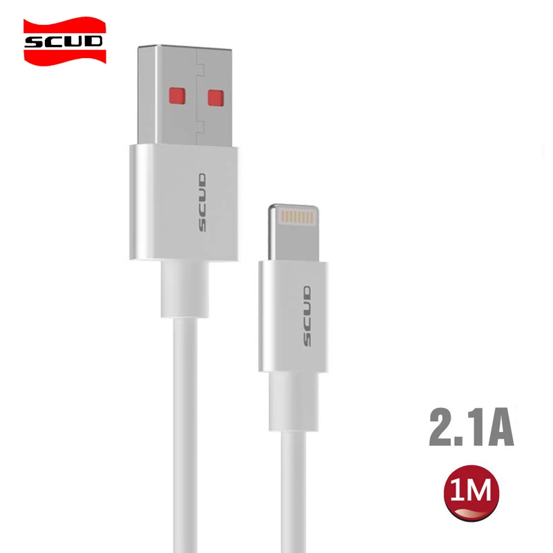 Scud USB charger cables fast charge mobile phone cables for iphone X 6 6S 7 7S 8 8S plus LED light 2A stable current USB cables