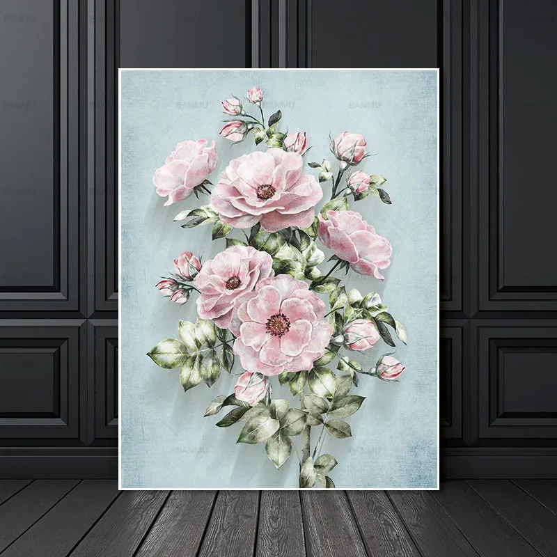 

Wall poster Canvas Painting Pictures abstract painting art prints flowers on canvas home decoration for living room