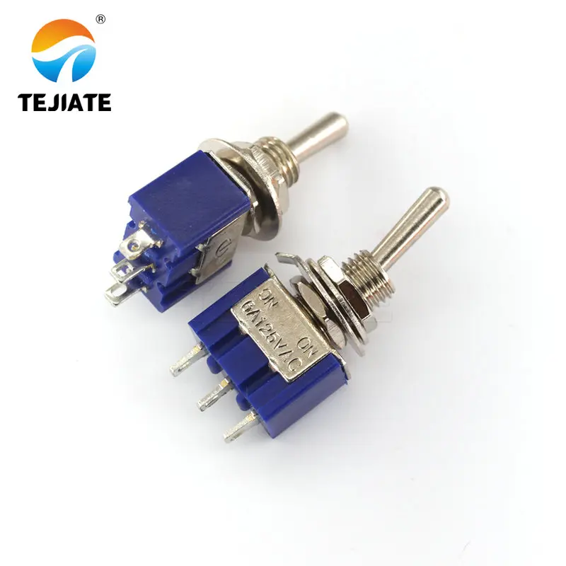 5 шт. MTS 102 миниатюрный тумблер SPDT 6A 125VAC/3A 250VAC Мини рычаг переключателя 3 Pin ВКЛ/ВЫКЛ