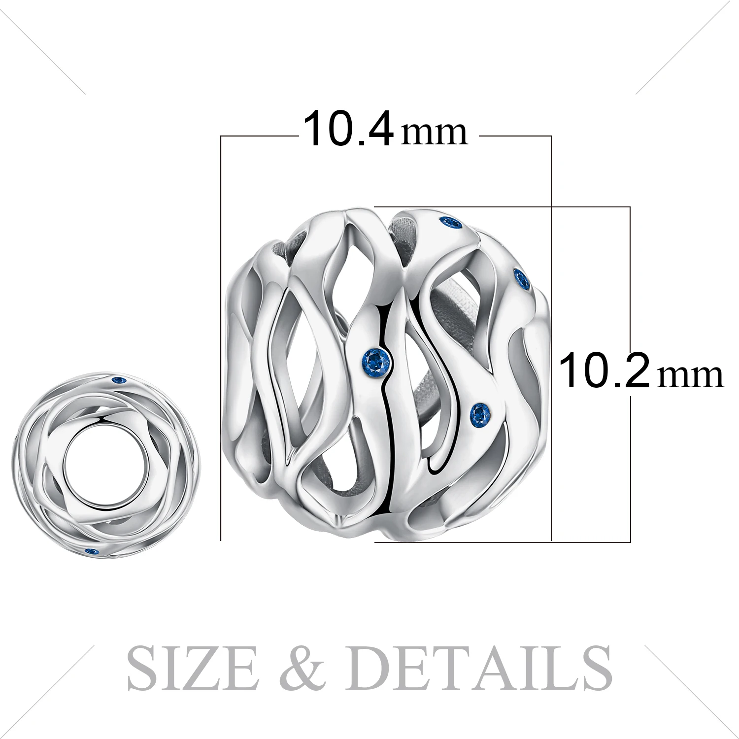 JewelryPalace Waves 925 Sterling Silver Beads Charms Original Fit Bracelet original Jewelry Making | Украшения и аксессуары