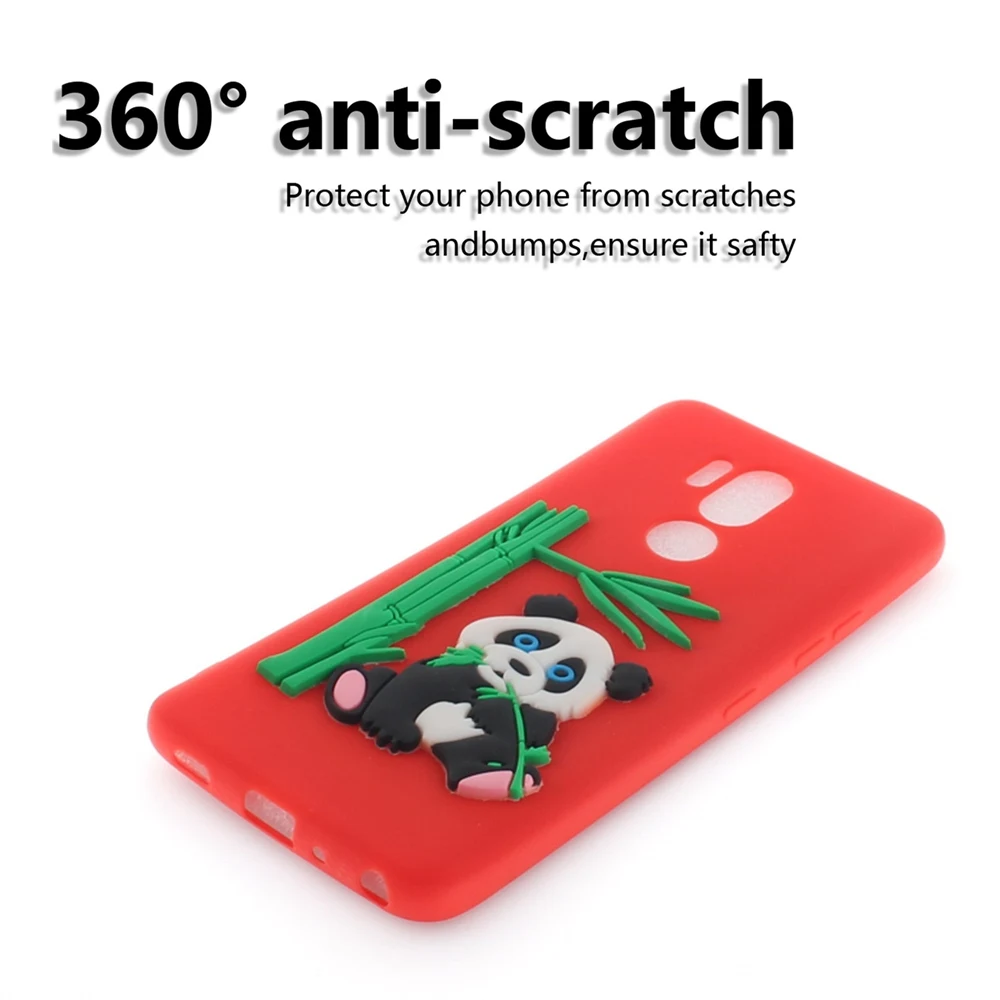 for LG G7 Silicone Case Cover Fundas G 7 3D Cartoon Panda Bamboo Phone Cases Bag Silicon Cute Soft |