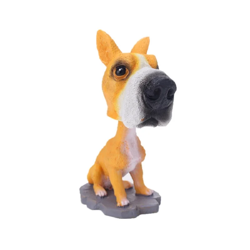 Boxer dog Автомобильные украшения качающаяся голова орнамент с изображением собак Смола милый кивающий эмуляция собака украшение куклы подарок для салона автомобиля домашняя комната - Название цвета: Boxer dog