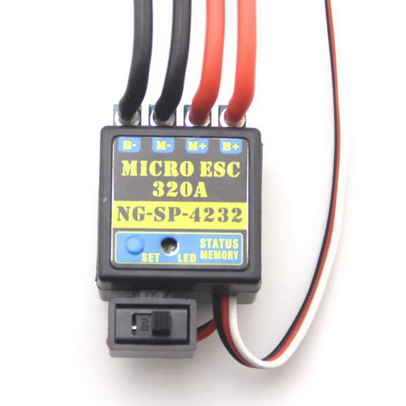 

1PCS High Voltage 320A 3S Dual Brushed ESC Speed Controller 7.2-14V for HSP/HPI/Huanqi 1/10 1/12 RC Car 540/550 Motor Spare Part