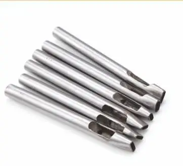 Дешево 12 шт./компл., кожаный дырокол, Овальный Угол, интервал между лентами, инструменты для пробивки, сделай сам, ремесло, дырокол, инструмент для бу...