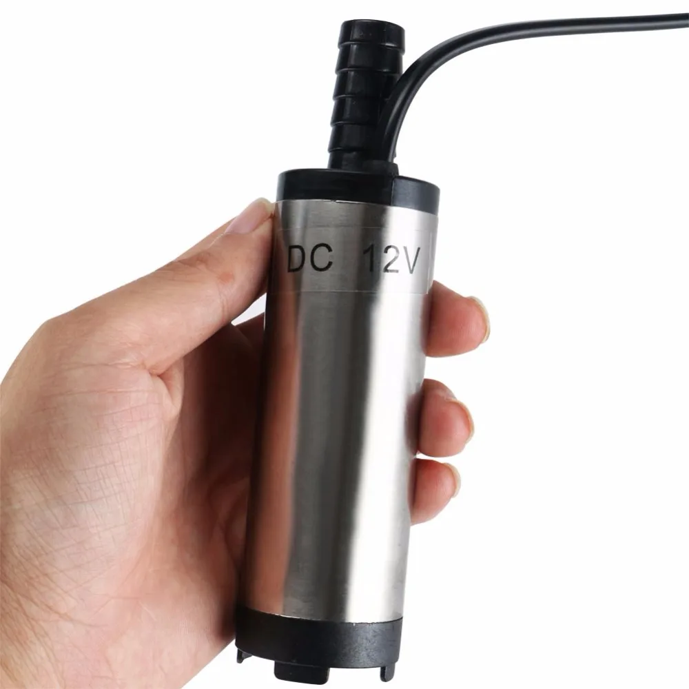 Портативный DC 12V Погружной насос 38 мм водный масляный дизельный для перекачки