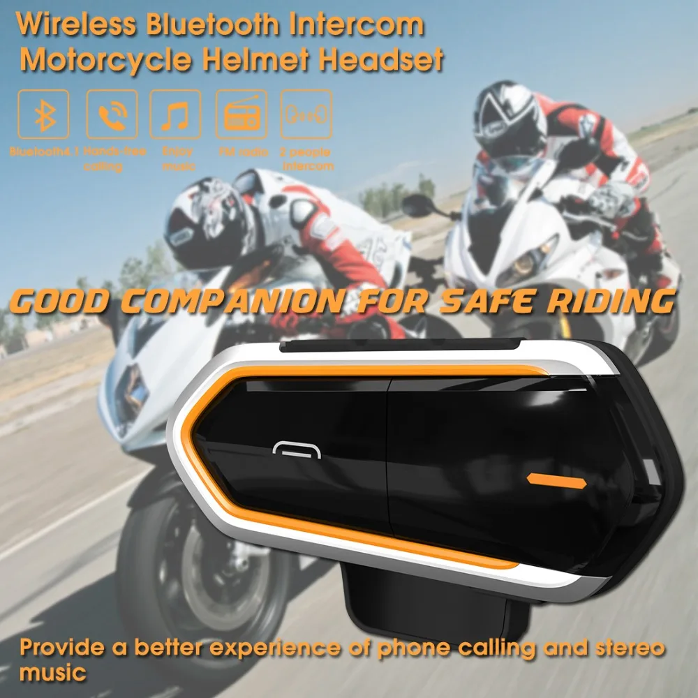 Гарнитура для мотоциклетного шлема беспроводное переговорное устройство Bluetooth