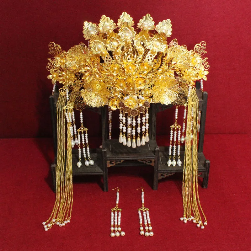 Белая вышивка бисером с длинной кисточкой Династия Тан импрессионная принцесса