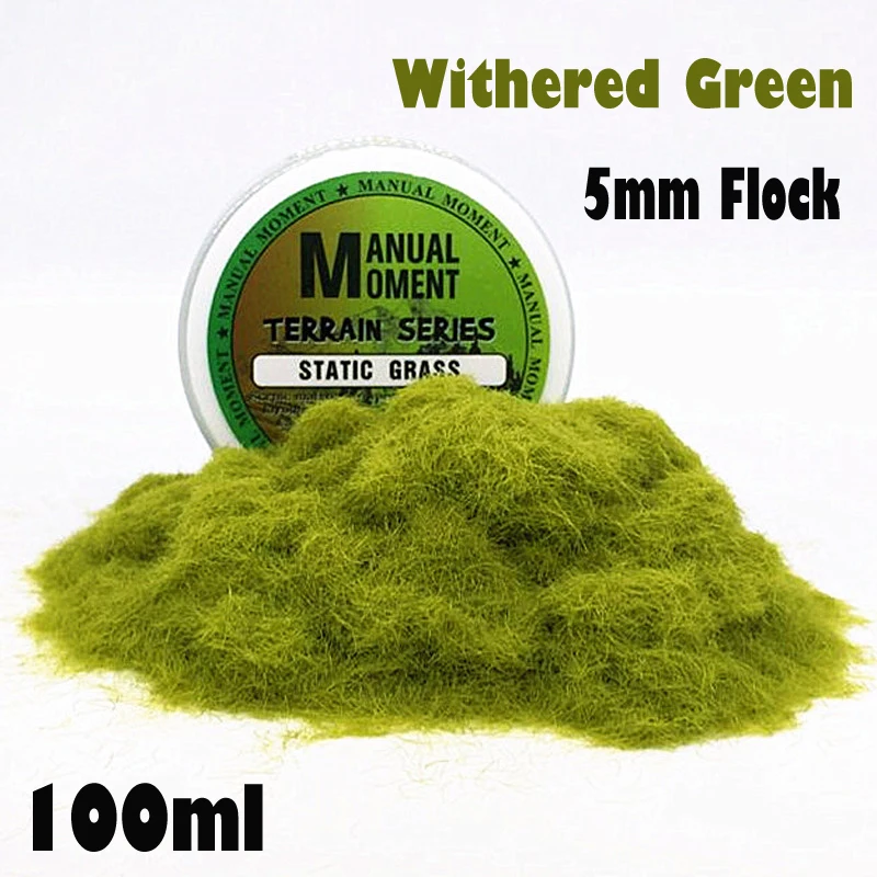 

Miniature Scene Model Materia Withered Green Turf Flock Lawn Nylon Grass Powder STATIC GRASS 5MM Modeling Hobby Craft Accessory