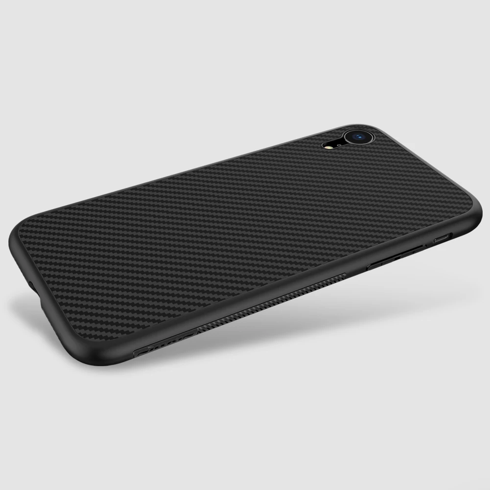 Чехол для iPhone XR Nillkin из синтетического волокна углеродного волокна PP пластиковая задняя крышка для iPhone XR чехол