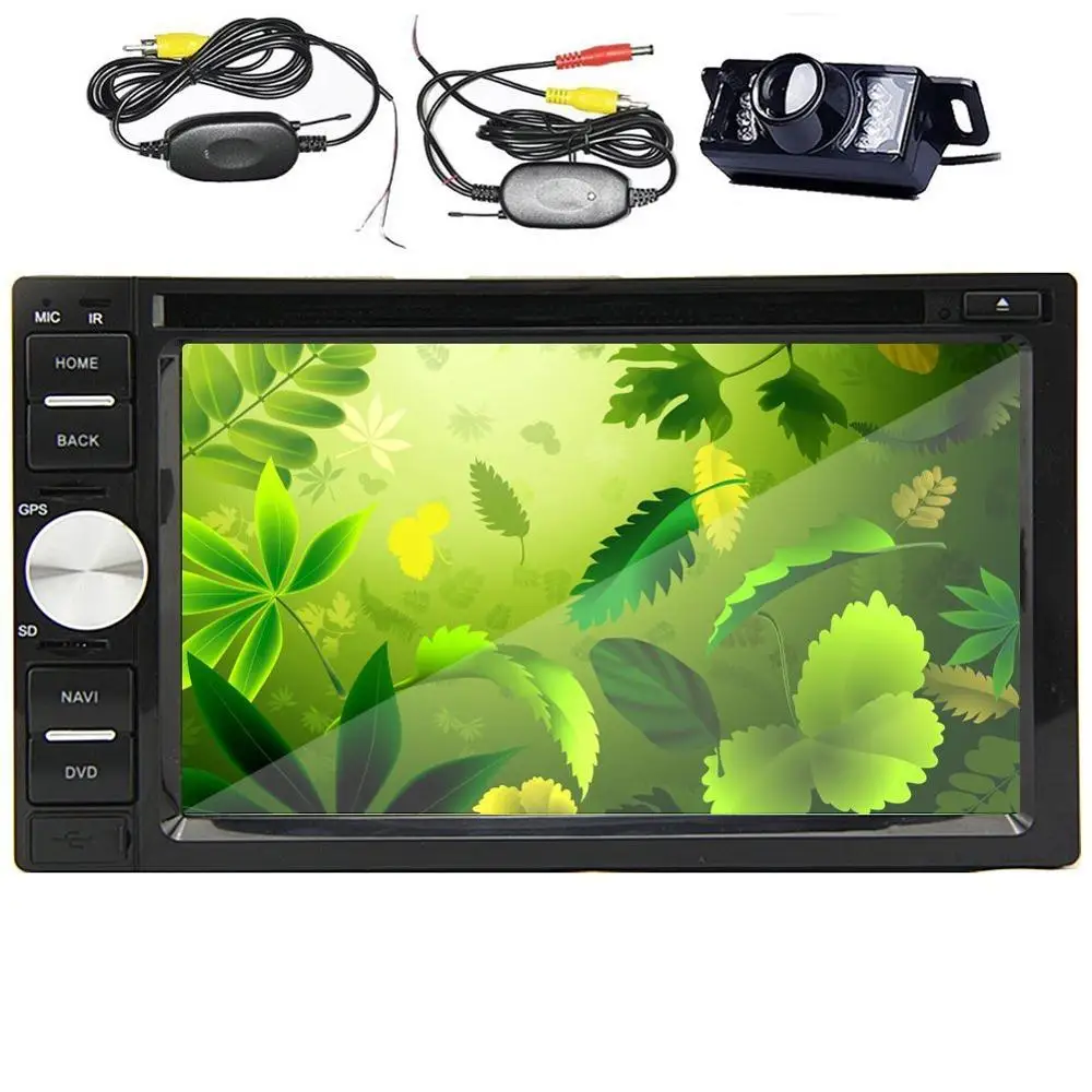 DVD плеер с сенсорным экраном стерео система 2 Din Bluetooth Mp3 Mp4 sd/USB беспроводной задней