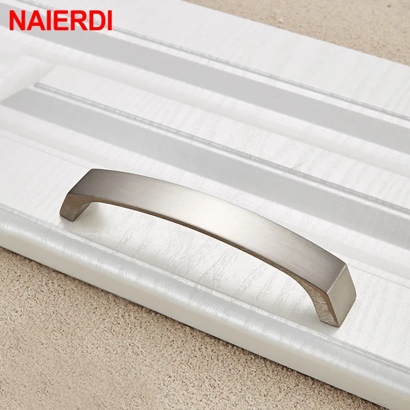 naierdi 10pcs modern style cabinet pulls knobs door kitchen handles furniture hardware wardrobe cupboard handle drawer pulls free global shipping