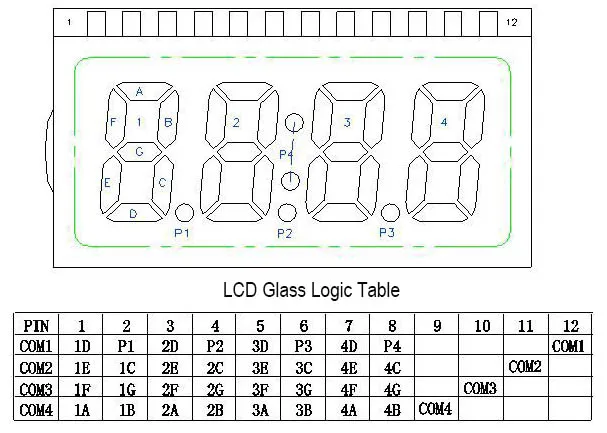 Абсолютно заказной "8,8.: 8,8." Сегмент цифровой модуль lcd Экран дисплея Панель встроенный HT1621 контроллер в 3,3 V