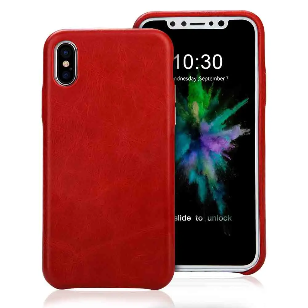 Red Jisoncase, кожаный чехол для телефона, для iPhone XS, роскошный бренд, чехол для телефона, противоударный, ультра-тонкий, 5,8 дюймов, приталенный Чехол s, новинка - Цвет: Red