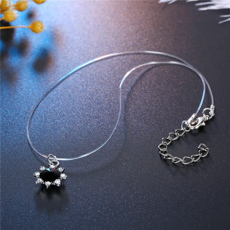 1 шт. Новое модное ярко-черное циркониевое ожерелье Золотой металлический цвет