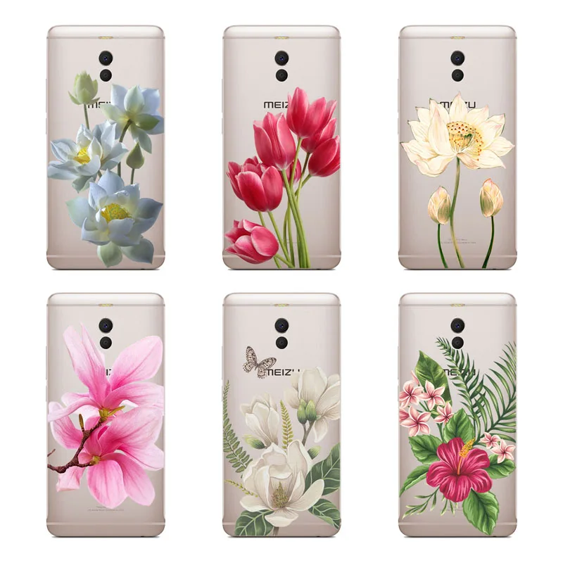 Soft TPU for meizu m3 m5 m6 note m6s Case flower Cover m5s mini m5c Phone protect cases shell |