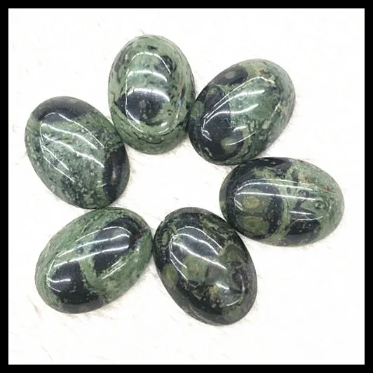 

10pcs Nature Semi precious stone cabochons chinese Labradorite Stone blue jasperrs stone for metal pendants metal base 18x25mm