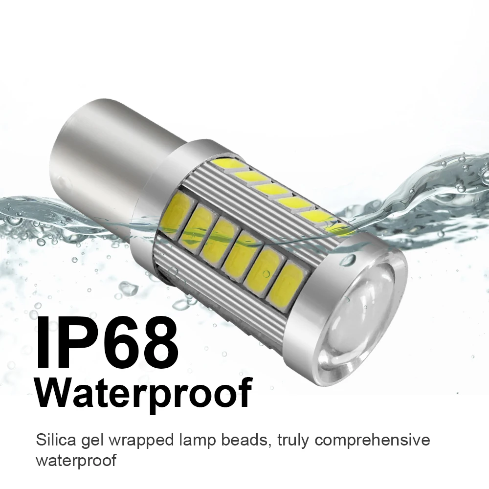 2шт 1156 P21W BA15S 33 SMD 5630 5730 СВЕТОДИОДНЫЙ Автомобильный резервный светильник лампа