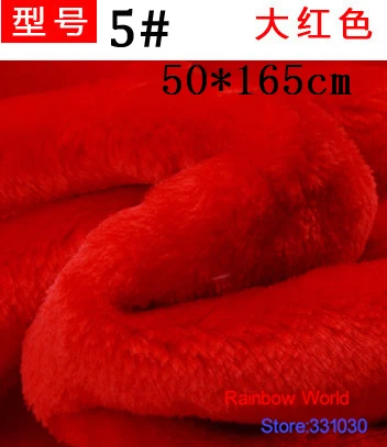 Флисовая плюшевая бархатная ткань велбоа 5 # красного цвета высотой 8 мм для