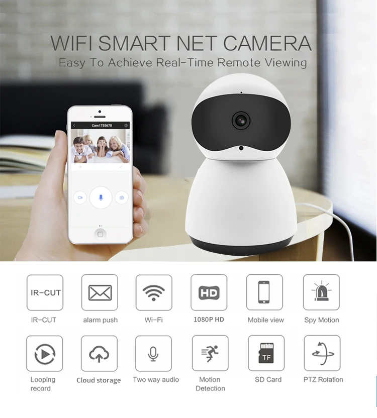 Smart камера с 64 г хранения беспроводной Крытый безопасности системы скрытого