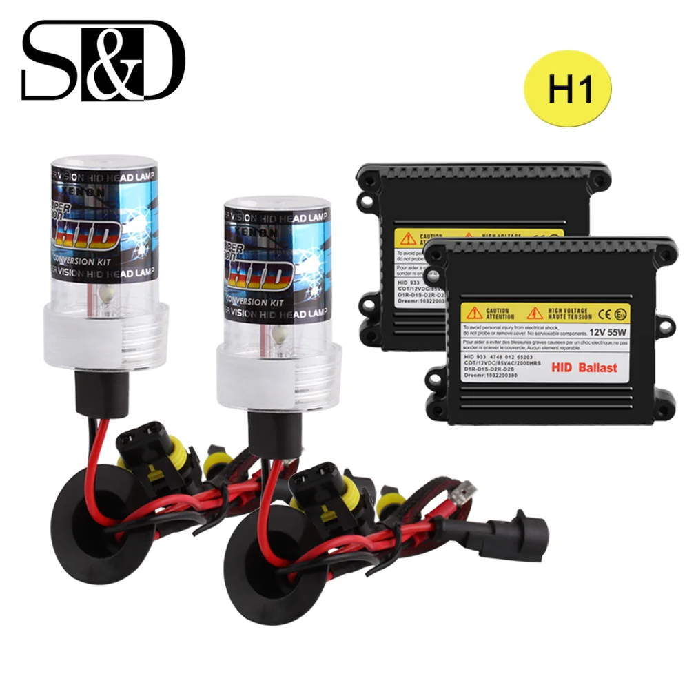 H1 комплект для переоборудования ксенона hid 35 Вт 55 тонкие балластные лампы