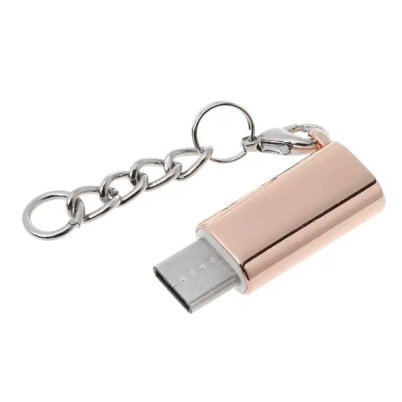 Rose Gold Адаптер Lightning 8 Pin с разъемом типа C для samsung S9 S8 Note 9 8 Xiaomi 5 Mix 6 8 Oneplus 3/5/6 huawei P9 P10 - Цвет: Rose Gold