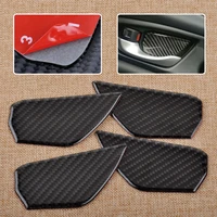 citall 4pcs car styling carbon fiber interior door handle bowl cover trim decor fit for honda civic 10th 2016