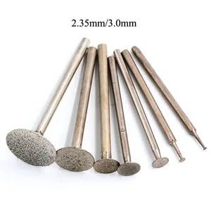 10 шт. 2,35 мм3,0 мм хвостовик K сверло Dremel Гальваническая алмазная шлифовальная головка набор сверл для роторного инструмента шлифовальные аксессуары