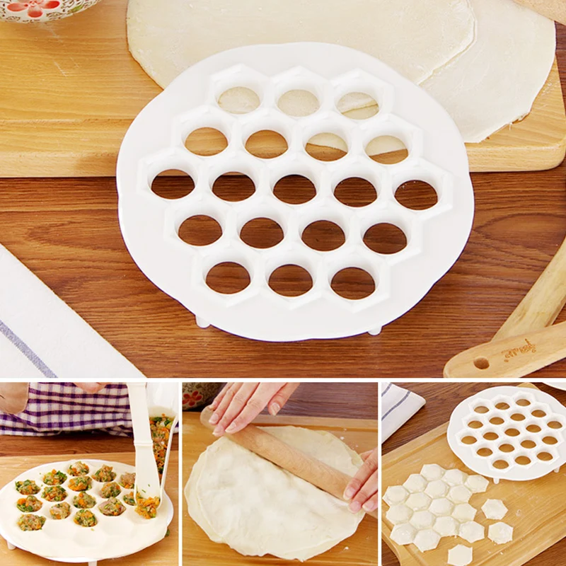 

19 Holes Dumplings Mould Tool Maker Food Grade Russian Pelmeni Maker Dumpling Making Mold For Kitchen Tool Easy Operation