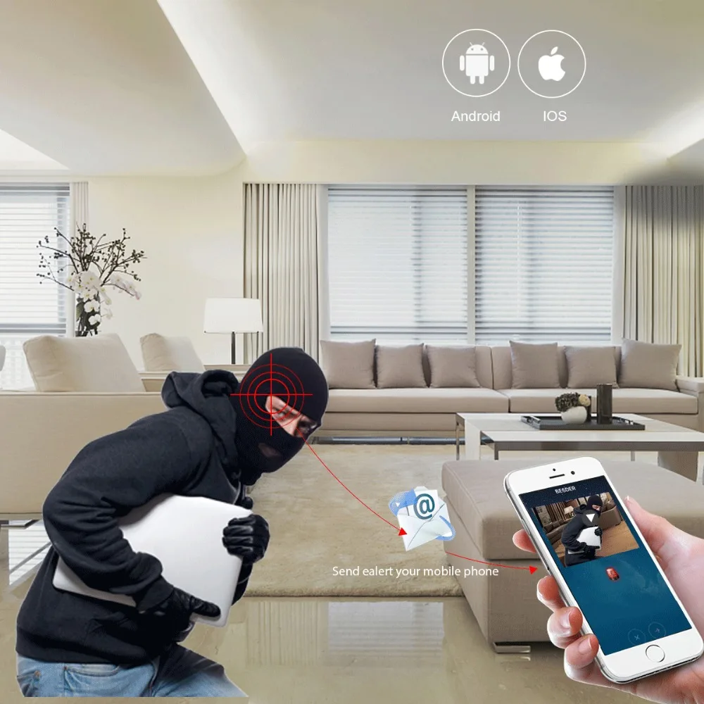 ANBIUX 1080P Wifi Проводная 2MP ip камера безопасности Аудио запись ONVIF P2P Обнаружение
