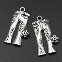 6pcs silver plated sisters bell bottoms charm necklace bracelet pendants diy metal jewelry handicraft making for woman 3418mm